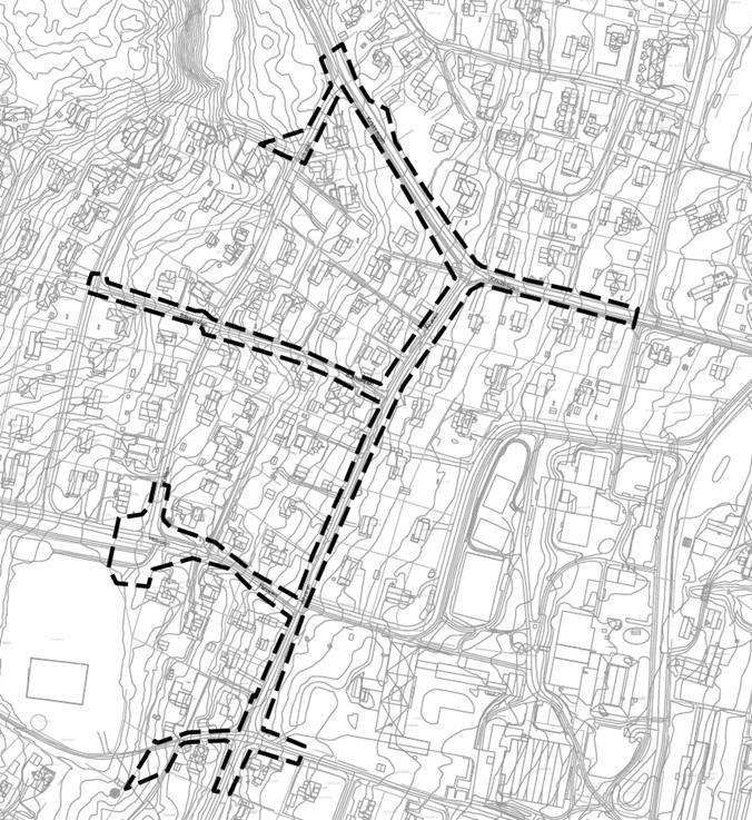 Planavgrensing av fortau - Klikk for stort bilde
